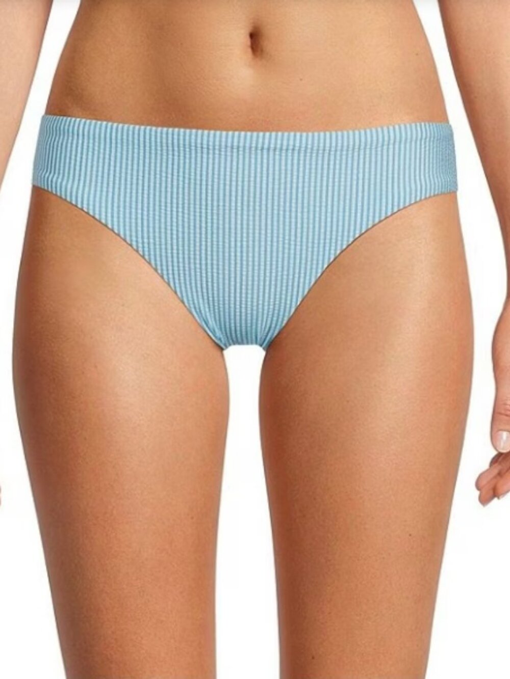 Lilly Pulitzer Capri Blue Seersucker Stripe Hipster Swim Bottom - Size 4 NWT